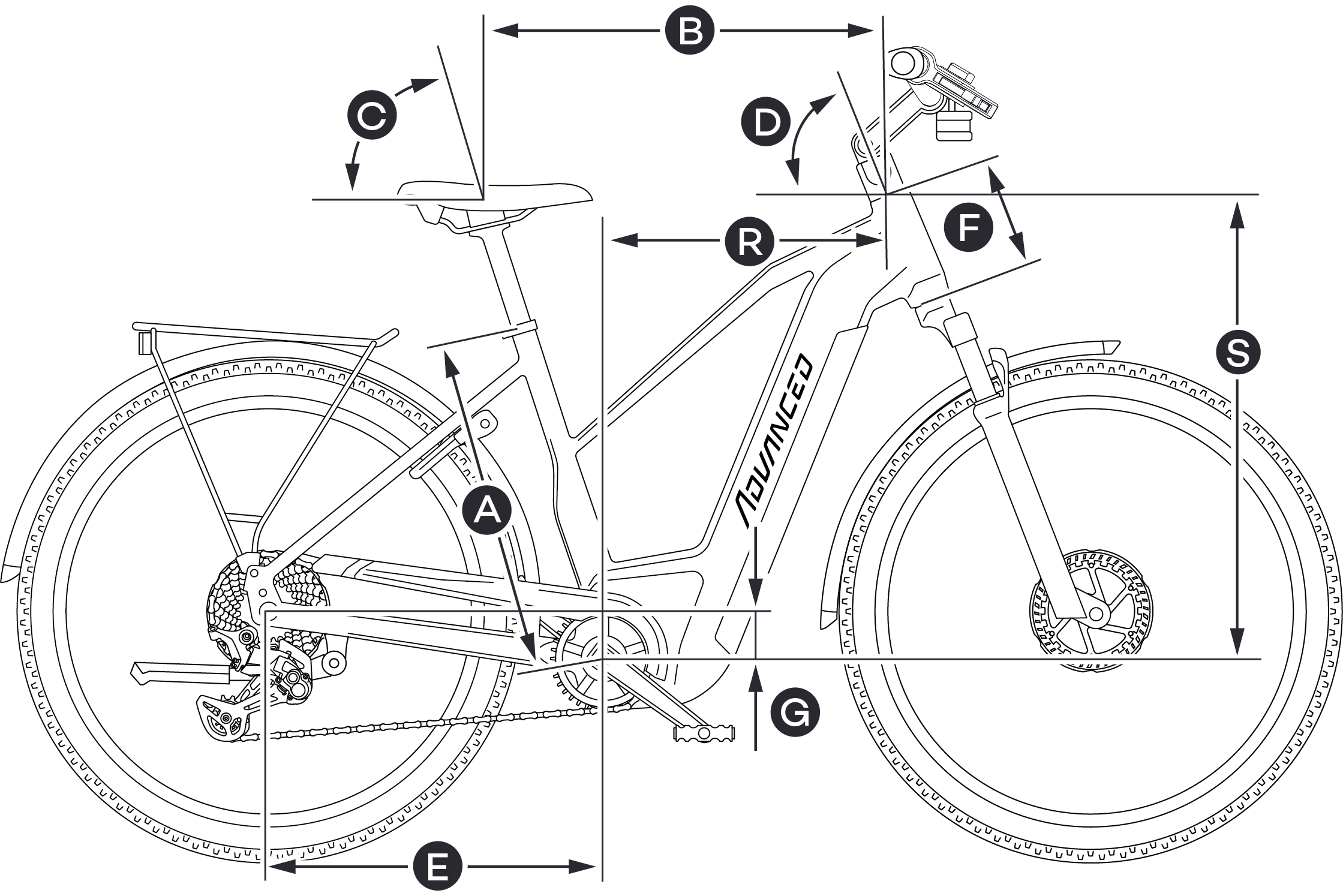 E-Bike Ebike Trekking Pro X Mixed 50 Graphit Matt J7A0438 Geo - Advanced Ebike