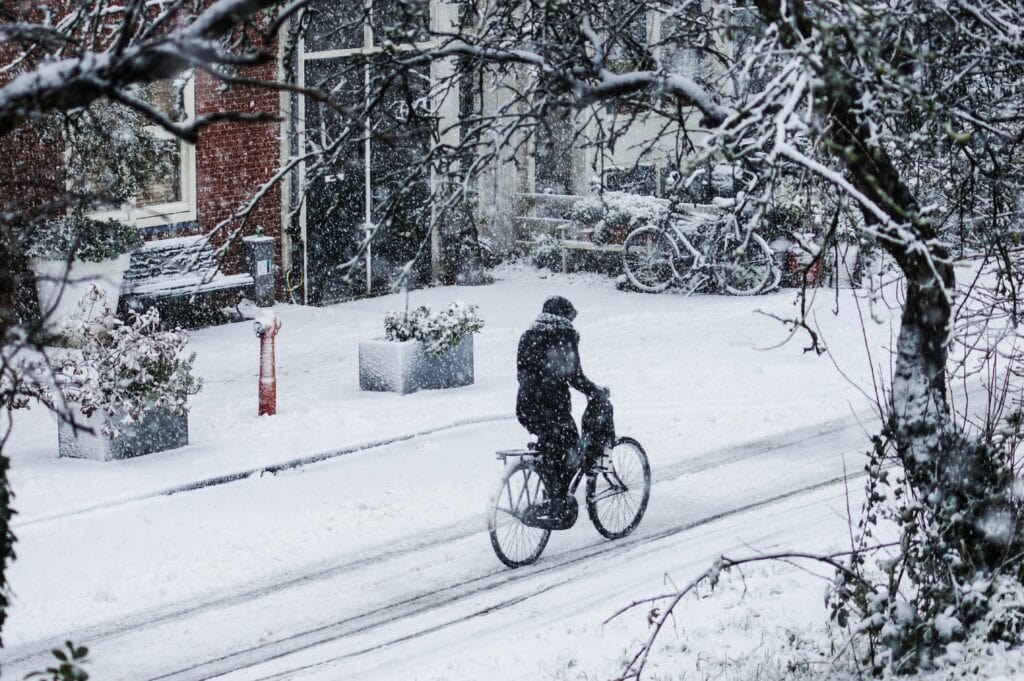 fahrradfahren im winter und bei schnee
